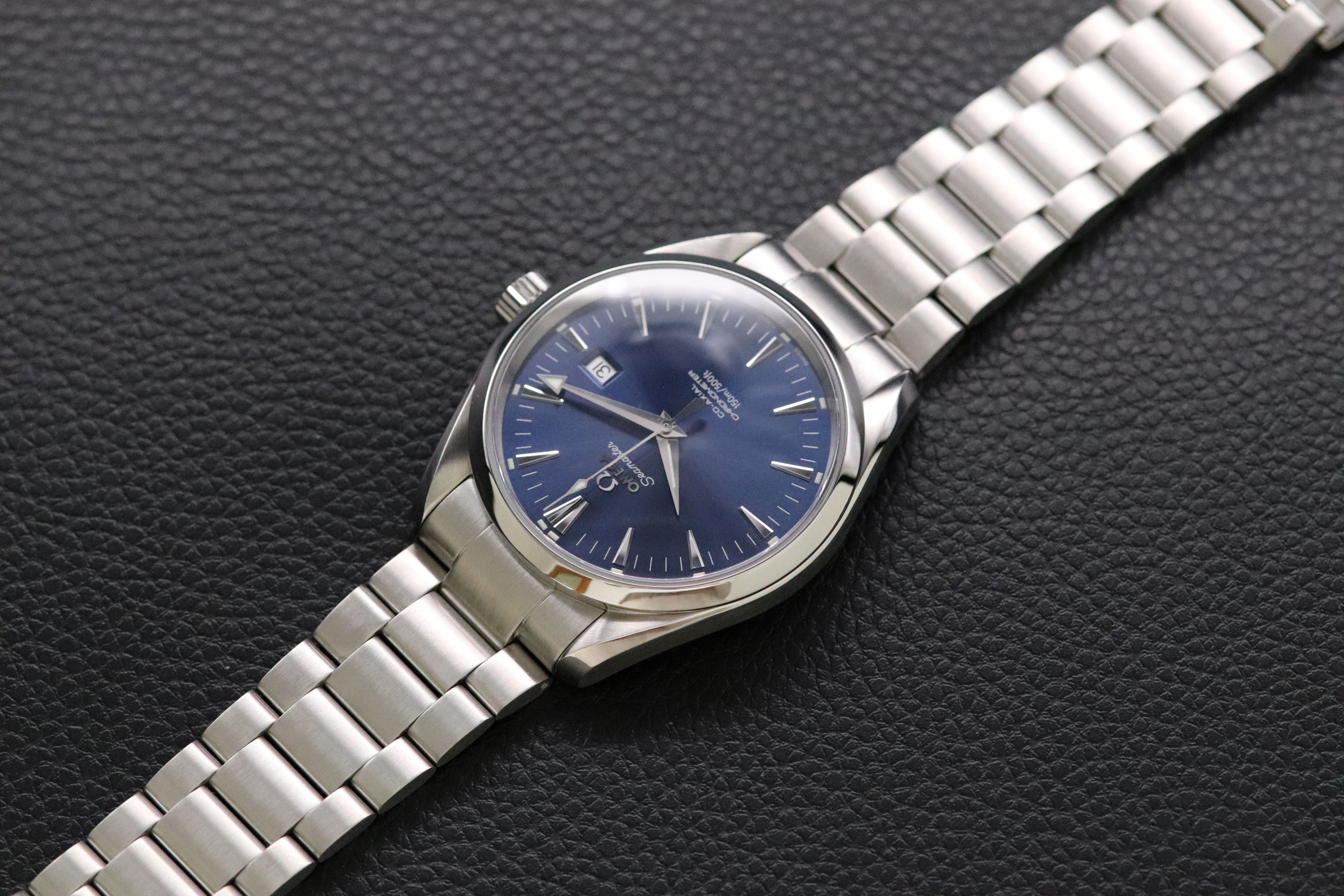 Omega Seamaster Aqua Terra 2502.80 Blue Fullset 2005 Box+Papers