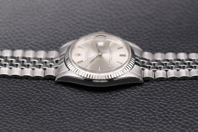 Rolex Datejust 1601 Silver Dial 1970 Wide Boy Dial