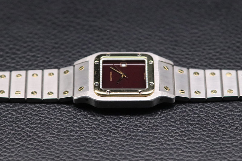 Cartier Santos Carrèe 2961 Burgundy