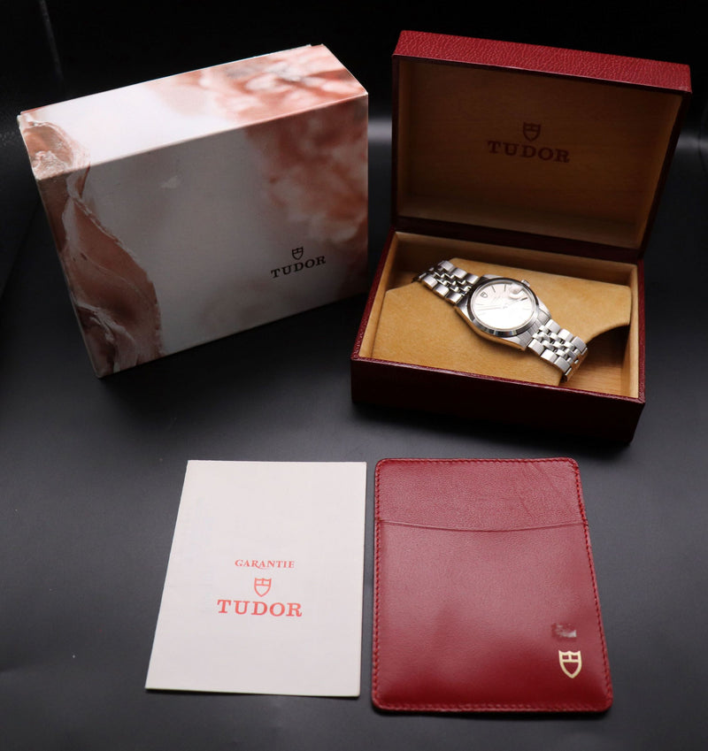 Tudor Prince Oysterdate 74000 Silver Fullset 1990 Box+Paper