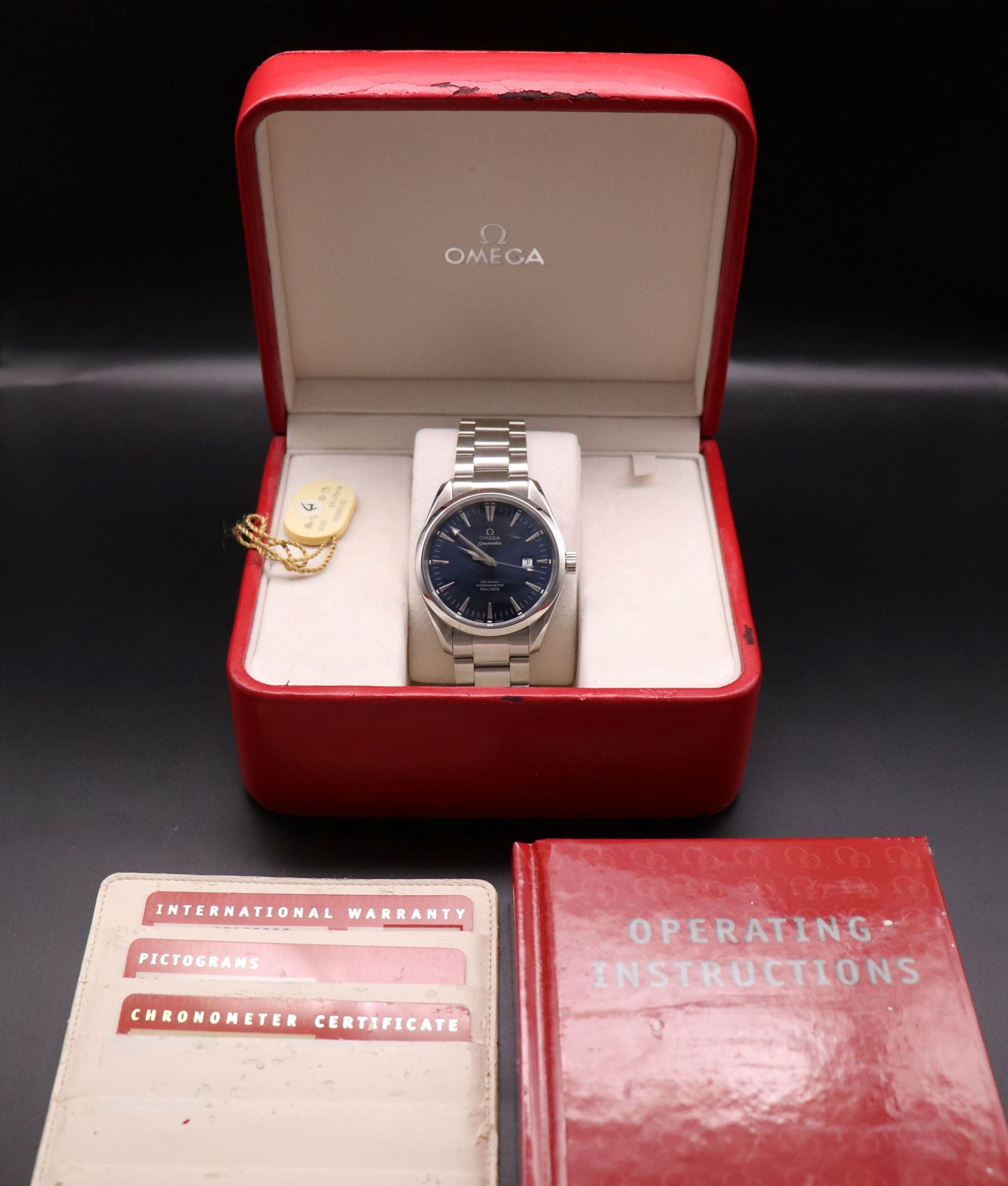 Omega Seamaster Aqua Terra 2502.80 Blue Fullset 2005 Box+Papers