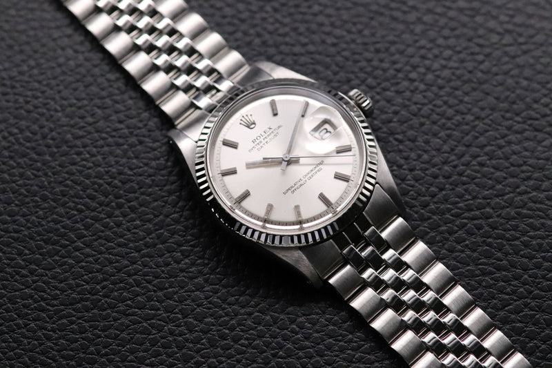 Rolex Datejust 1601 Silver Dial 1970 Wide Boy Dial