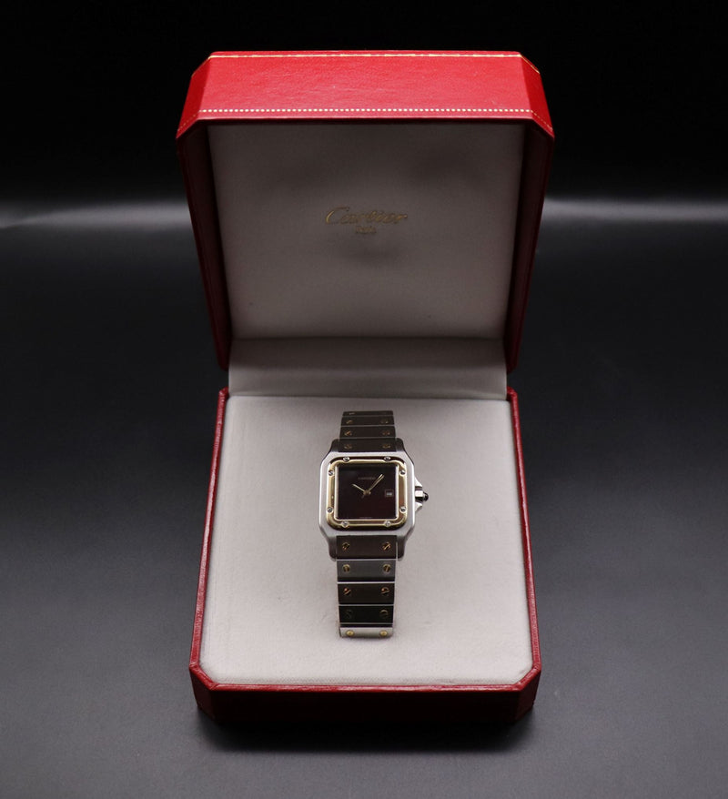 Cartier Santos Carrèe 2961 Burgundy