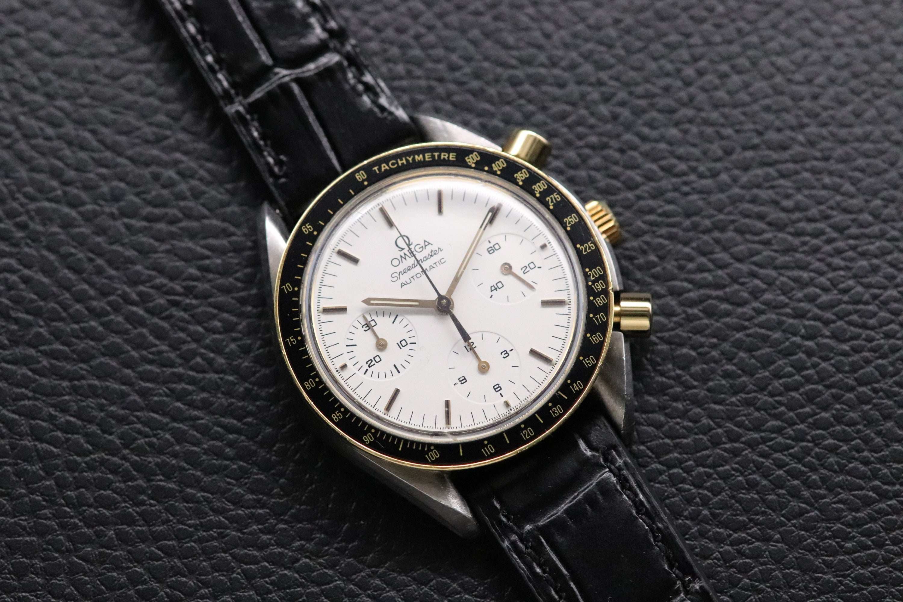 Omega Speedmaster Reduced 3310.20 Albino Gold 1989 White Dial