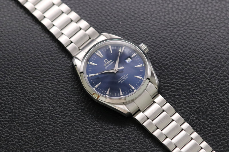 Omega Seamaster Aqua Terra 2502.80 Blue Fullset 2005 Box+Papers