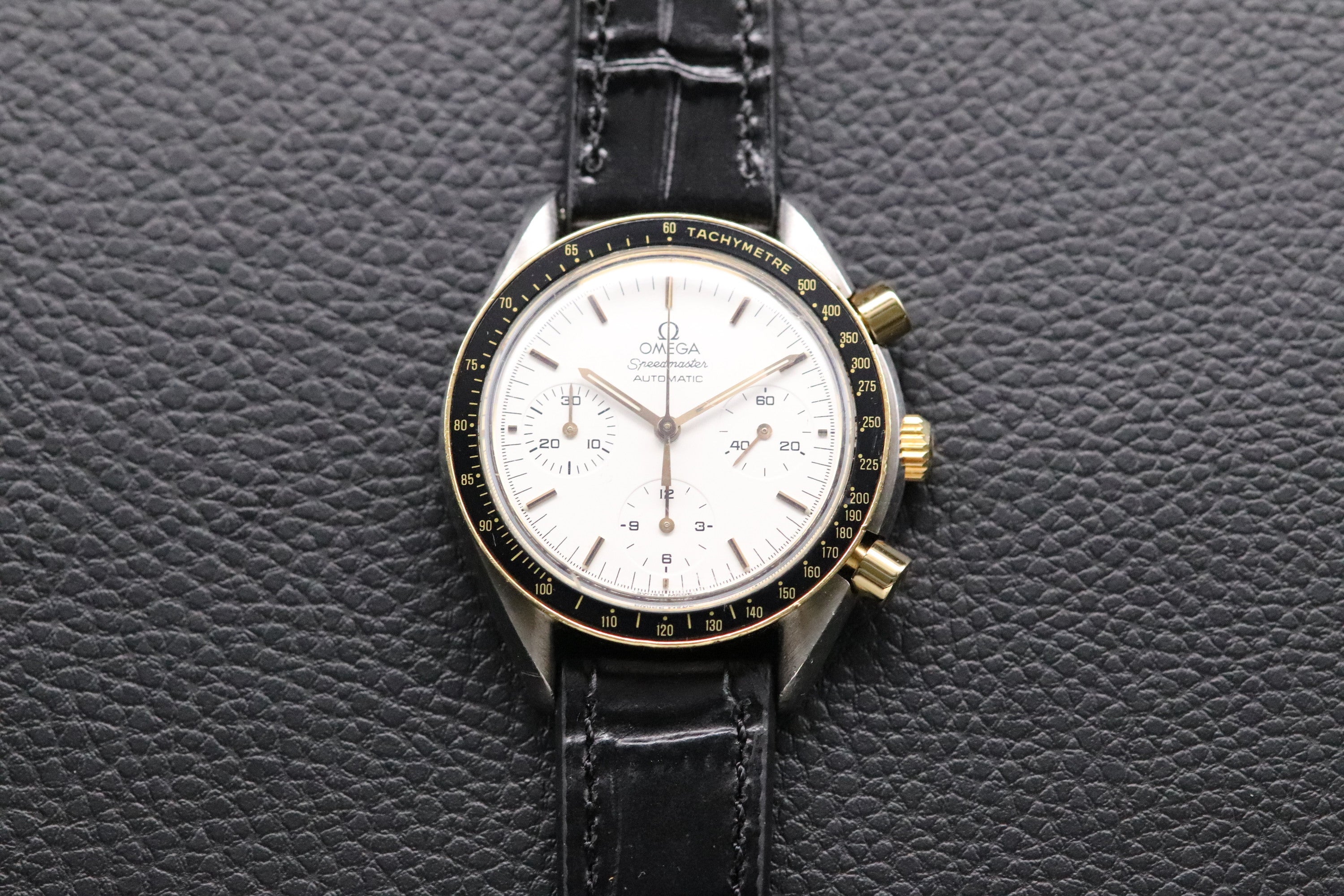 Omega Speedmaster Reduced 3310.20 Albino Gold 1989 White Dial