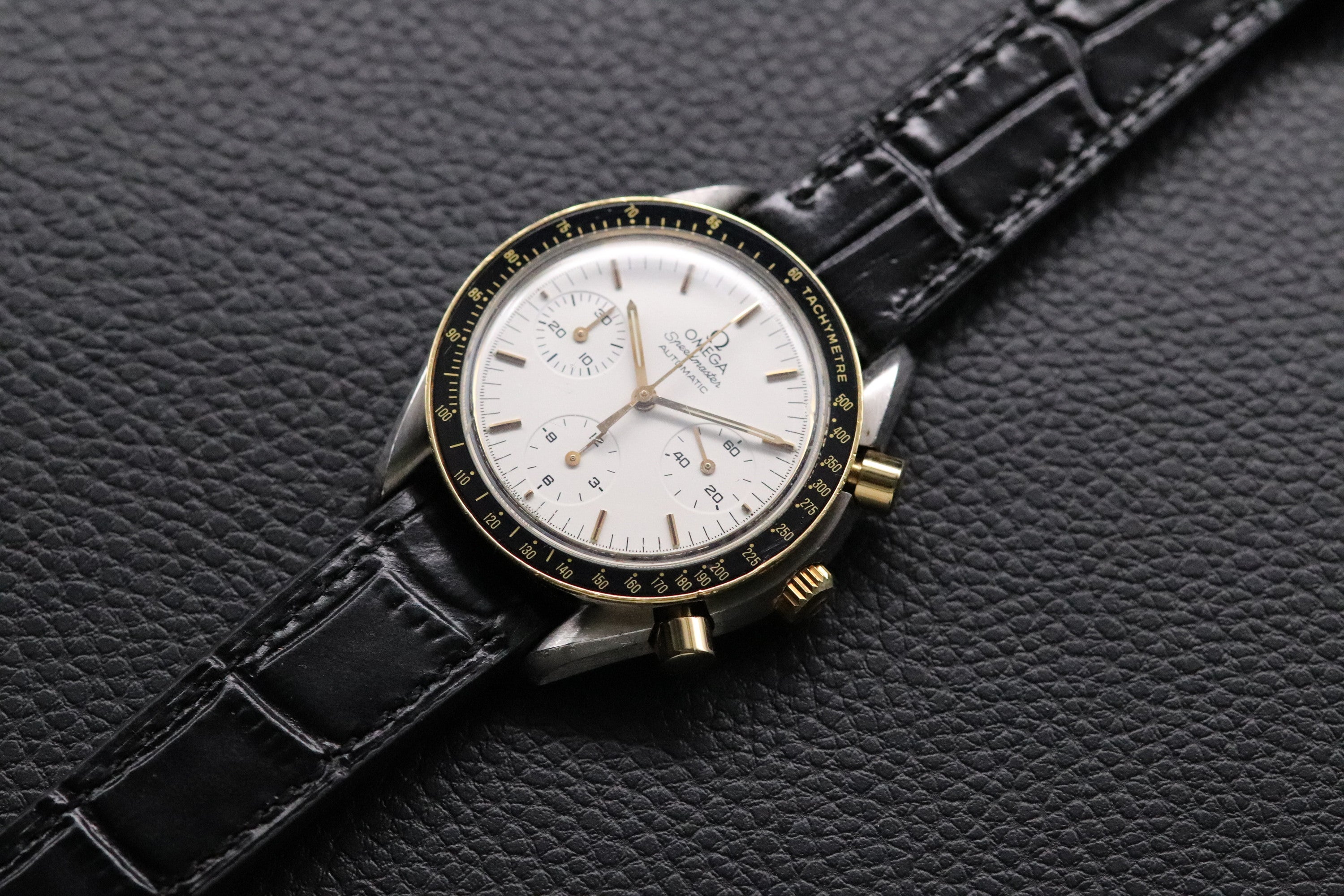 Omega Speedmaster Reduced 3310.20 Albino Gold 1989 White Dial