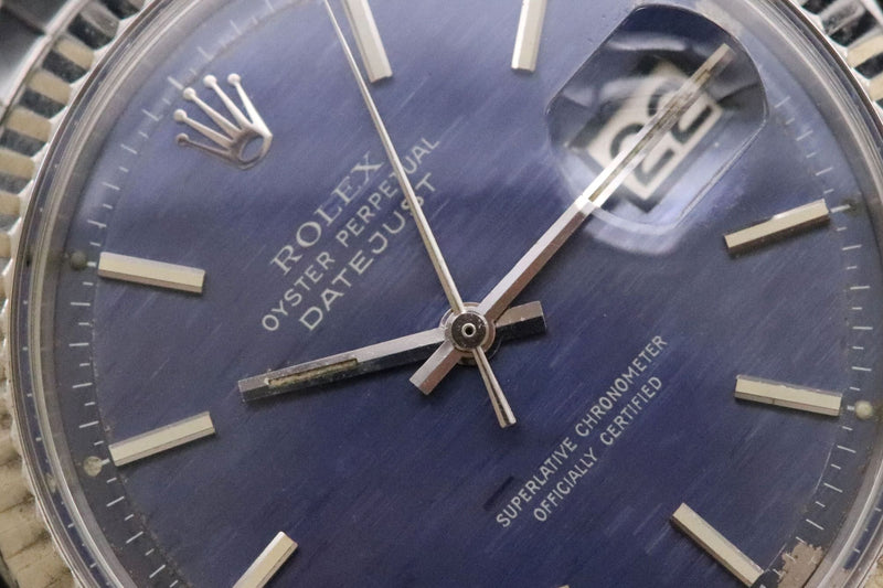 Rolex 1601 blue on sale dial