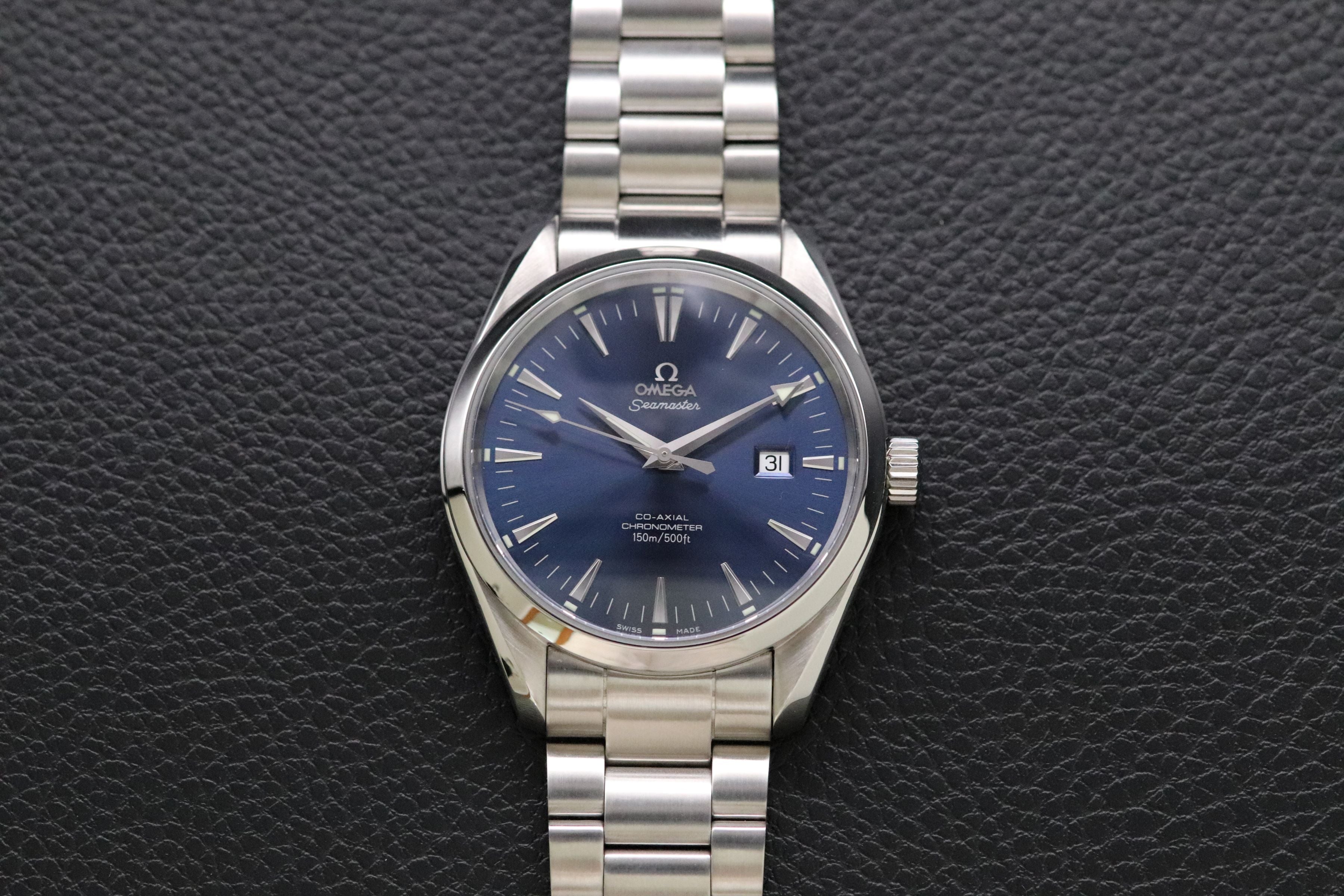 Omega Seamaster Aqua Terra 2502.80 Blue Fullset 2005 Box+Papers