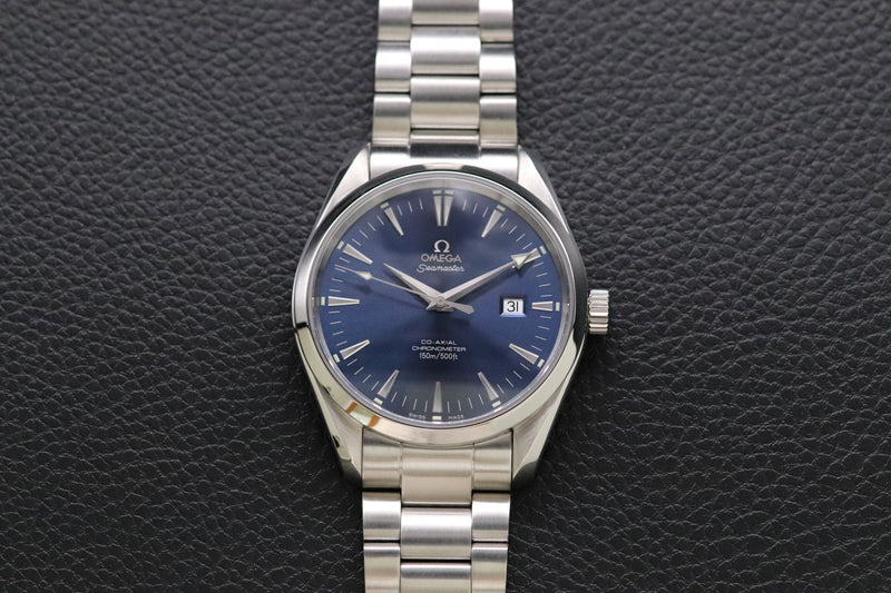 Omega Seamaster Aqua Terra 2502.80 Blue Fullset 2005 Box+Papers