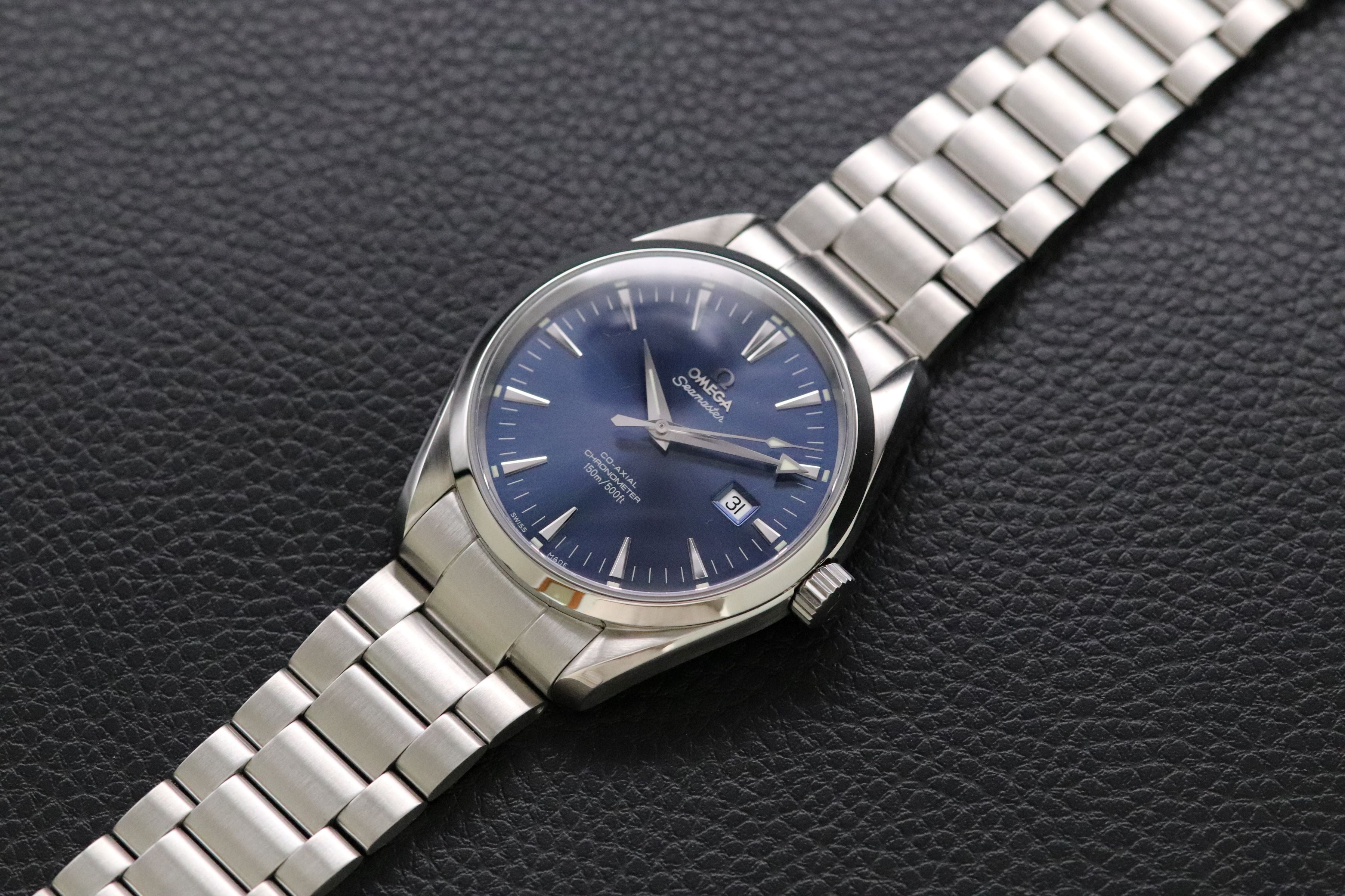 Omega Seamaster Aqua Terra 2502.80 Blue Fullset 2005 Box+Papers