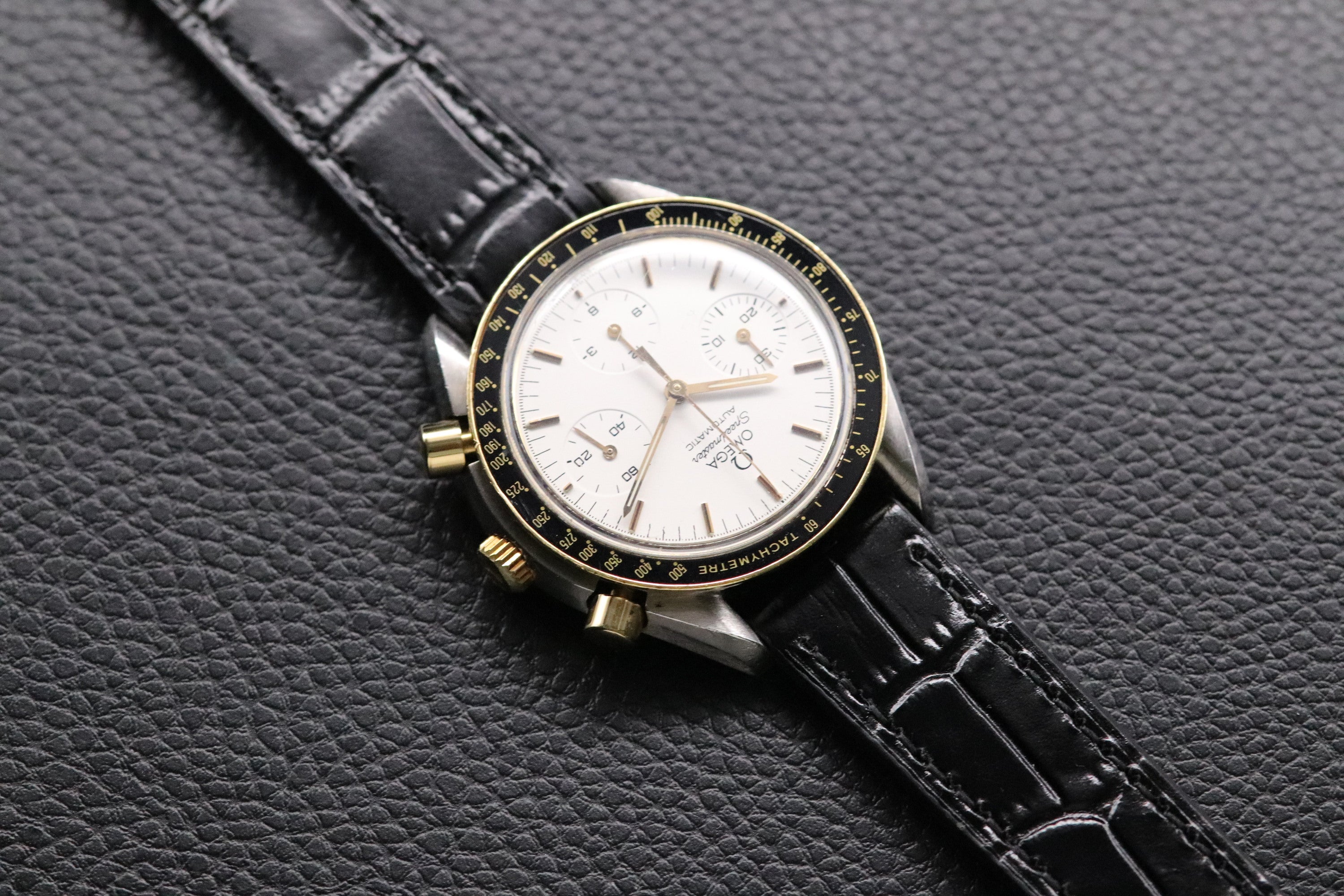 Omega Speedmaster Reduced 3310.20 Albino Gold 1989 White Dial