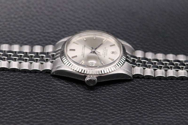 Rolex Datejust 1601 Silver Dial 1970 Wide Boy Dial