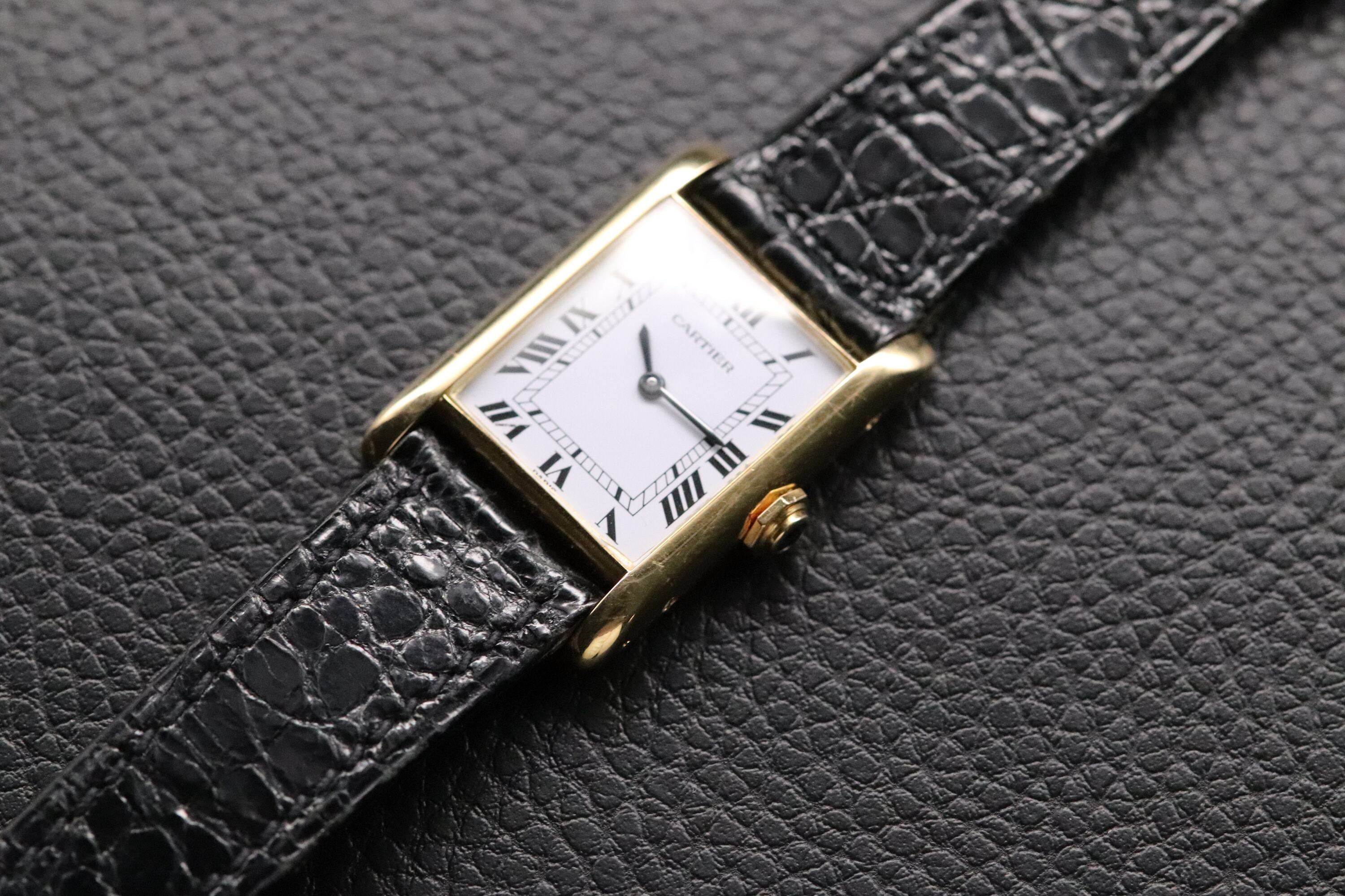 Cartier Tank Louis Cartier 1960 Paris Dial Long Lugs