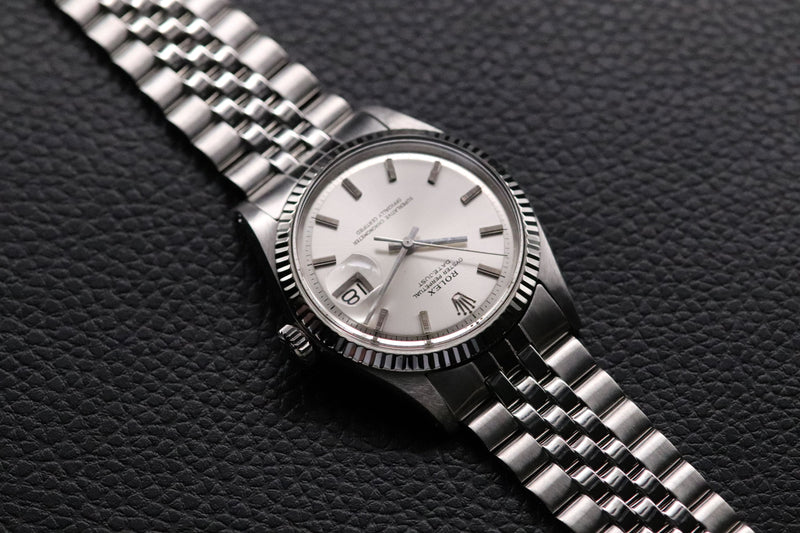 Rolex Datejust 1601 Silver Dial 1970 Wide Boy Dial