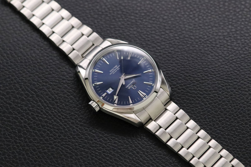 Omega Seamaster Aqua Terra 2502.80 Blue Fullset 2005 Box+Papers