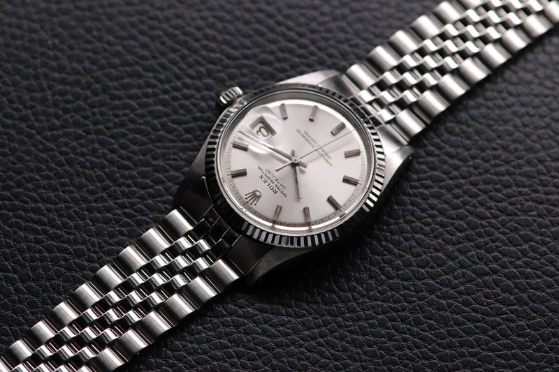 Rolex Datejust 1601 Silver Dial 1970 Wide Boy Dial