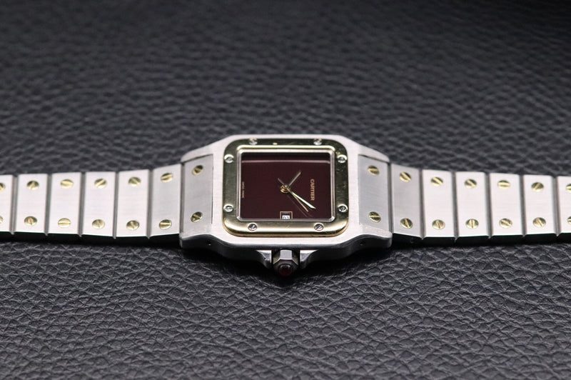 Cartier Santos Carrèe 2961 Burgundy