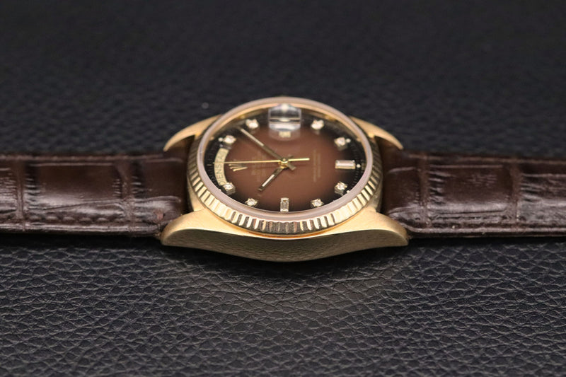 Rolex Day-Date 18038 Brown Vignette Dial