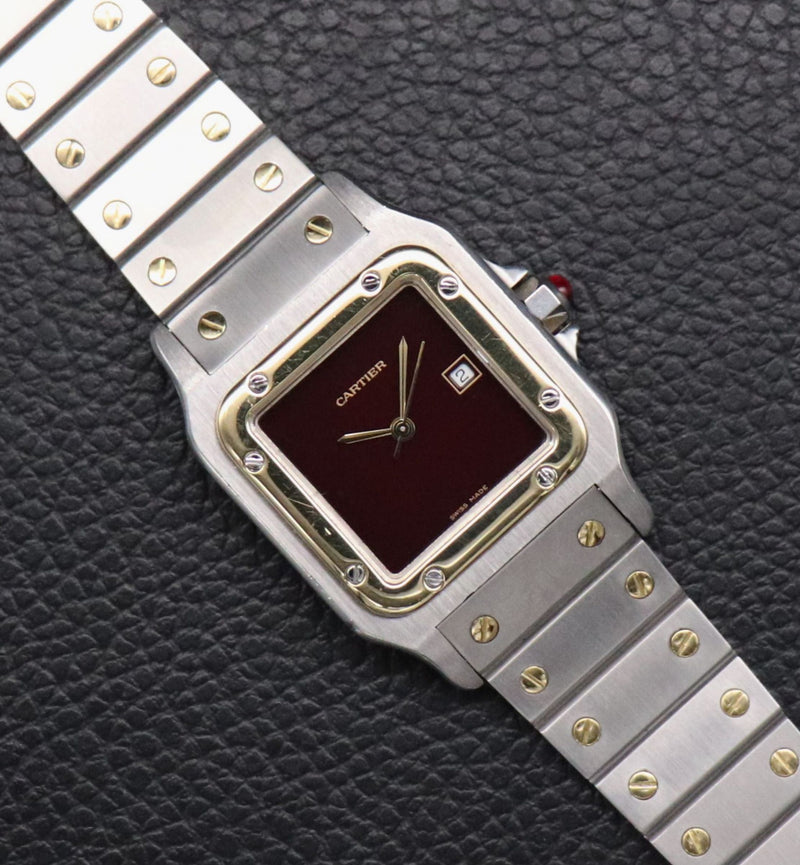 Cartier Santos Carrèe 2961 Burgundy