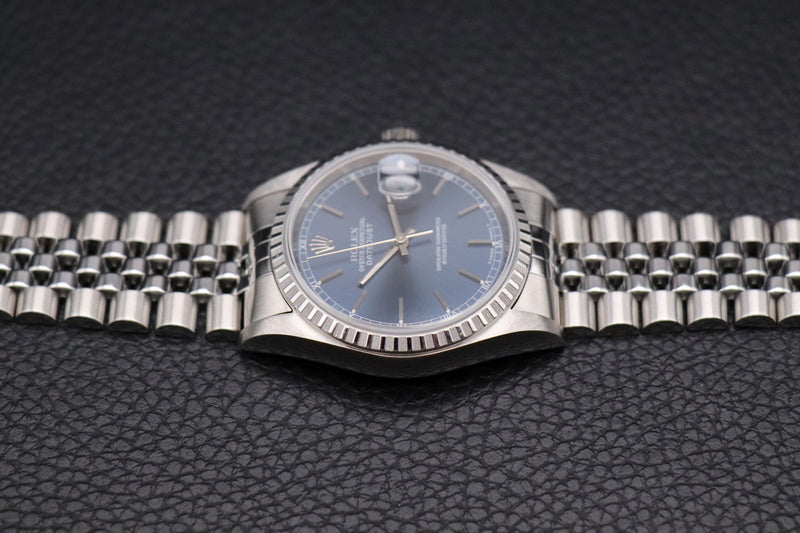 Rolex Datejust 16220 Blue No Holes